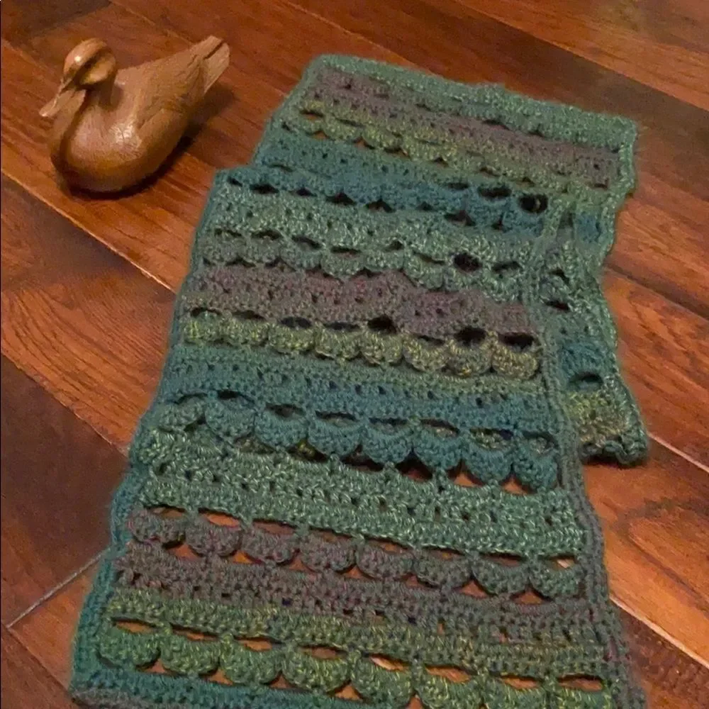 Handmade scarf very soft crocheted
